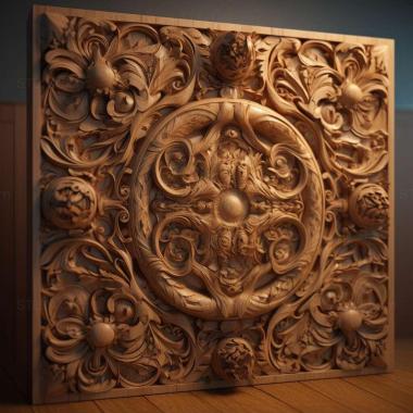Patterns and decorations stl centered 1 3d model